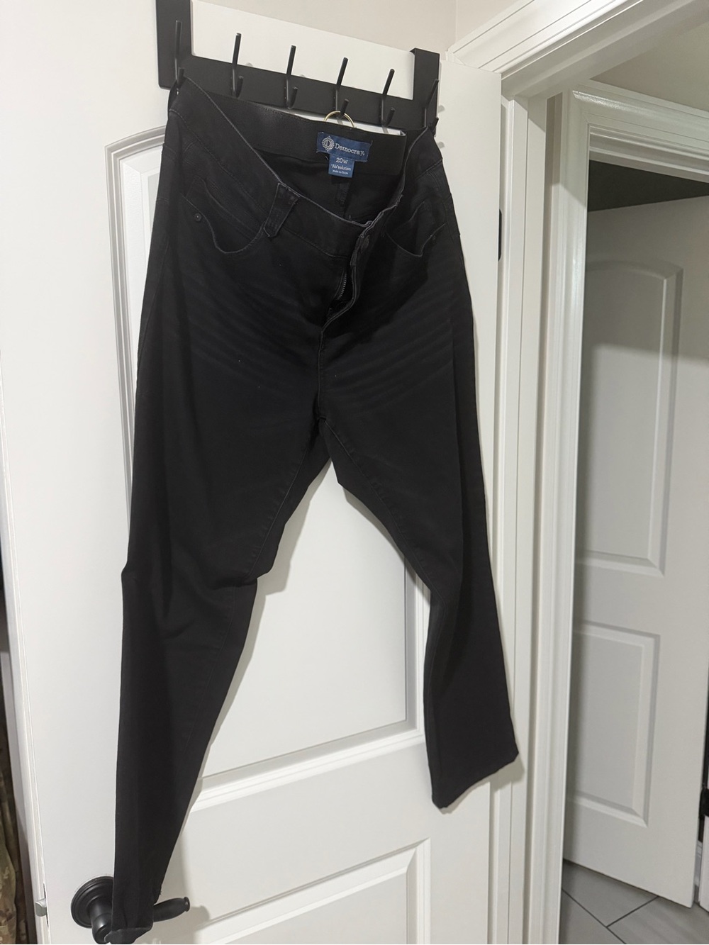 Democracy Slim Straight Black Women's Pants